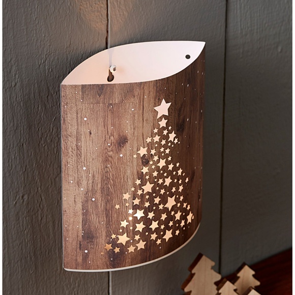 Festive Christmas tree and stars paper lantern NWT - Picture 2 of 10